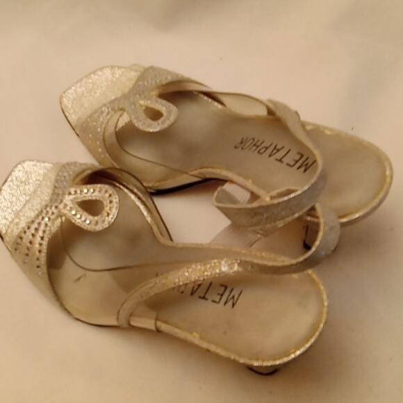 Metaphor women's dazzle party heeled sandals 5.5 - Picture 1 of 7